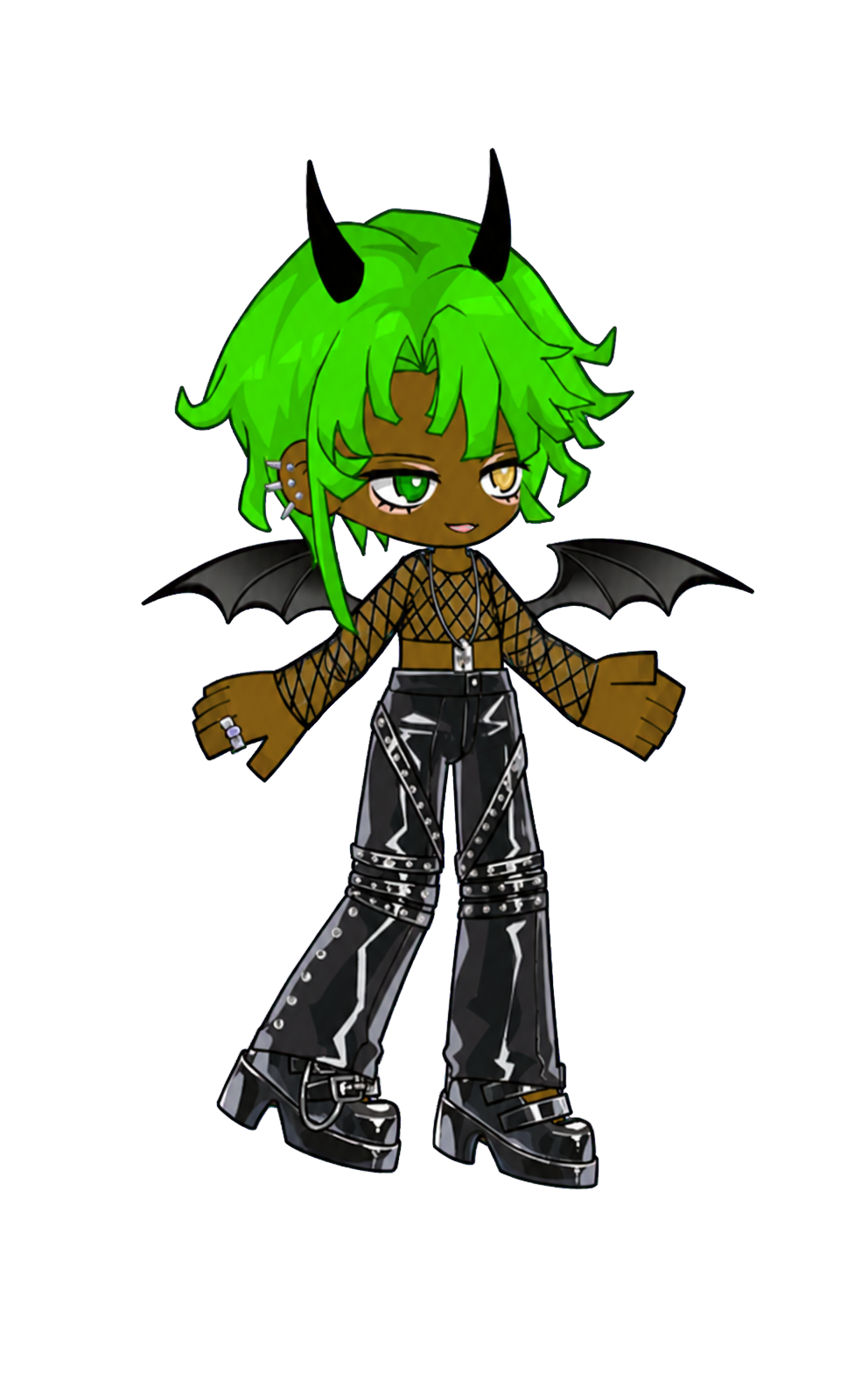 Frank, a green-haired horned character who is mean, petty, and fiercely loyal